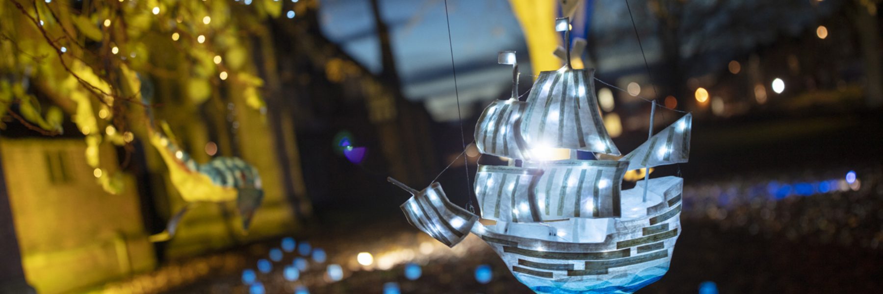 Blue Ship Lantern at Gainsborough Old Hall