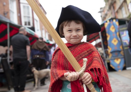 Boy with sword at Merry Olde Market