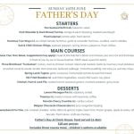 clock house fathers day menu