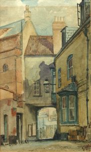 Ship In Yard Looking West 1923 - Karl Wood Art Town Trail