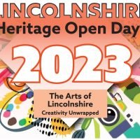 An image that says 'Lincolnshire Heritage Open Days 2023 The Arts of Lincolnshire - Creativity Unwrapped'