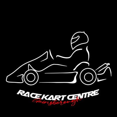 A drawing of a person driving a race kart