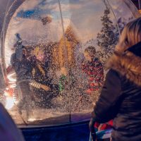 Christmas Lights Festival - Enjoying the Snow Globe