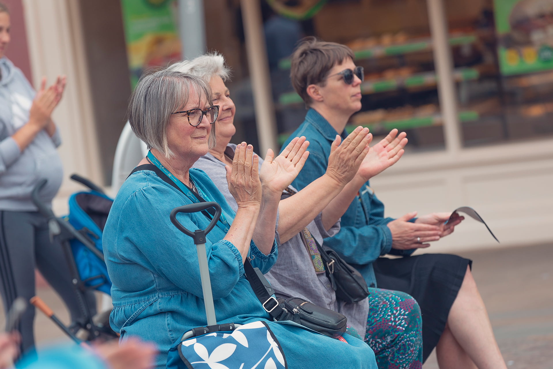 Crowds watching the performances at the Revive Festival.