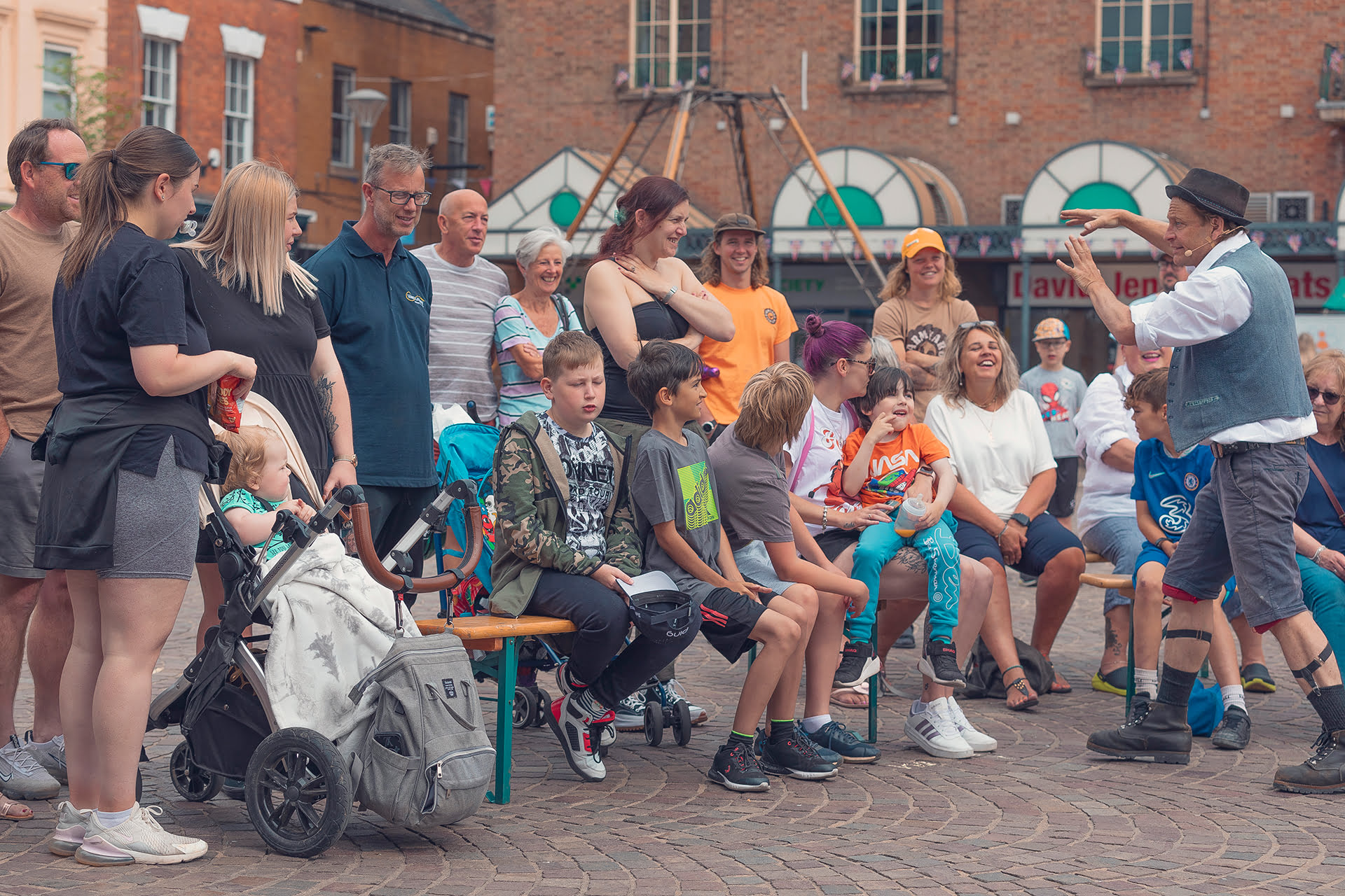 Crowds watching the performances at the Revive Festival.
