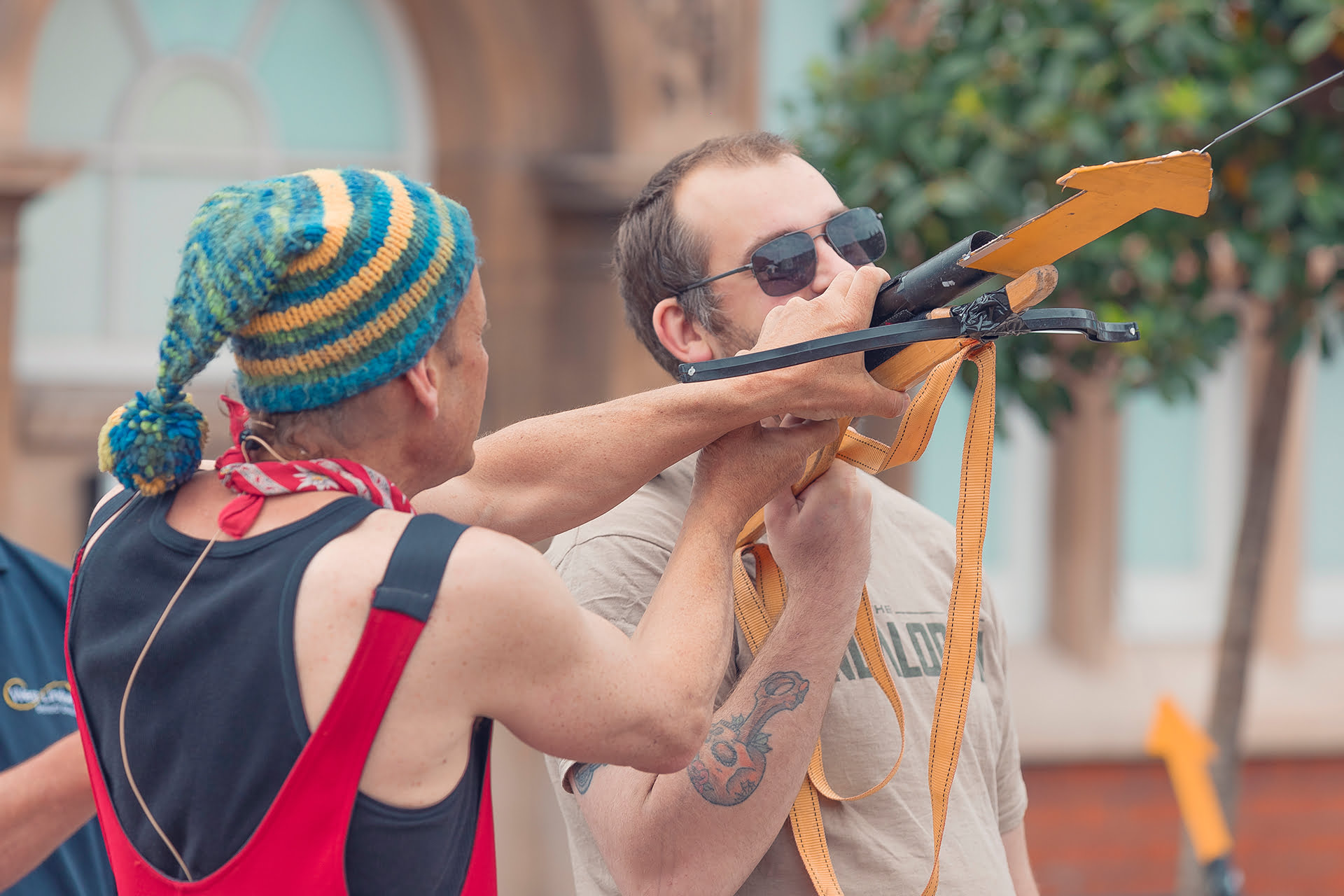 &#039;This Maag’ performing at the Revive Festival with a member of the crowd.