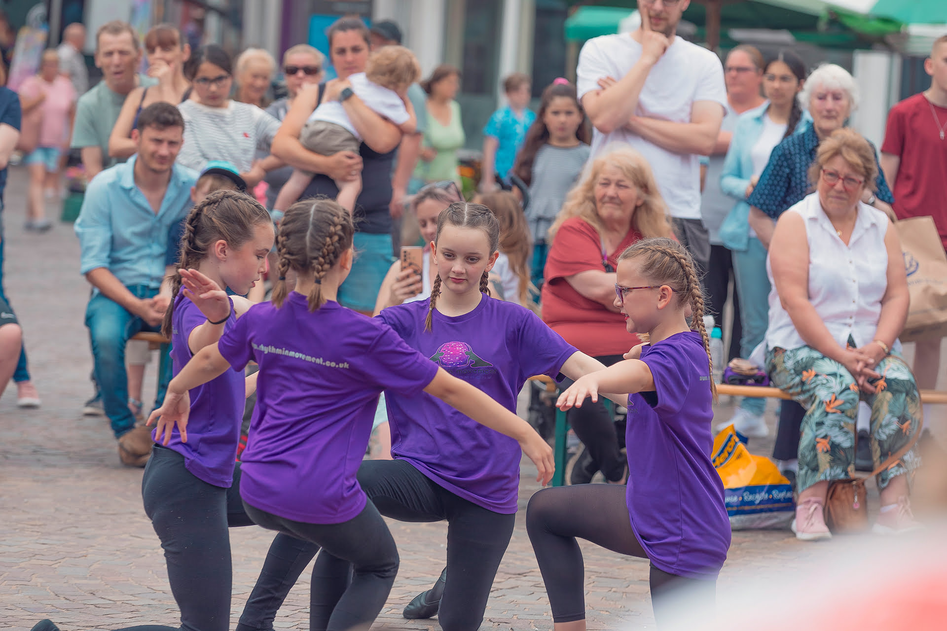 Local dance group performing at the Revive Festival