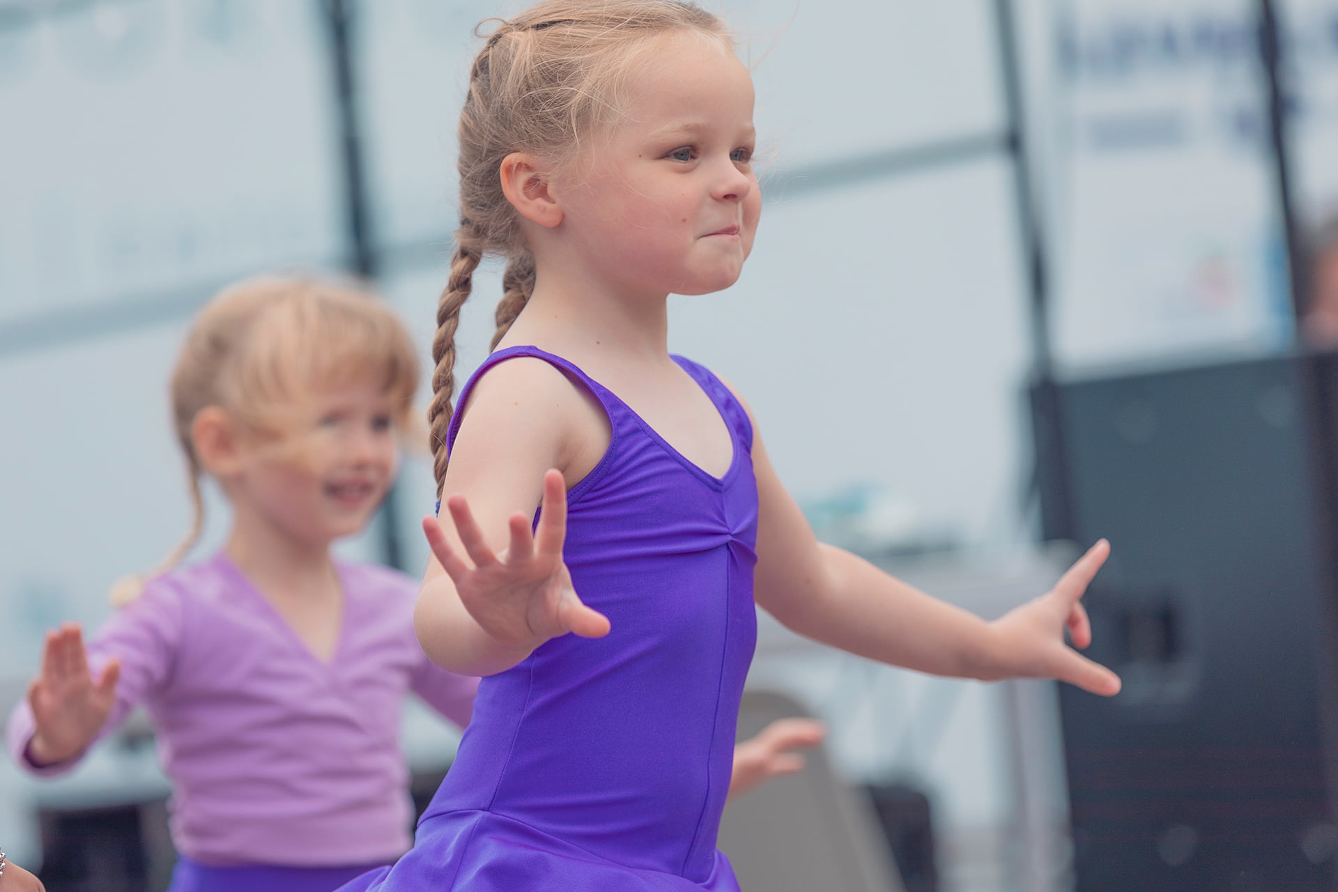 Girl as part of local dance group performing at the Revive Festival