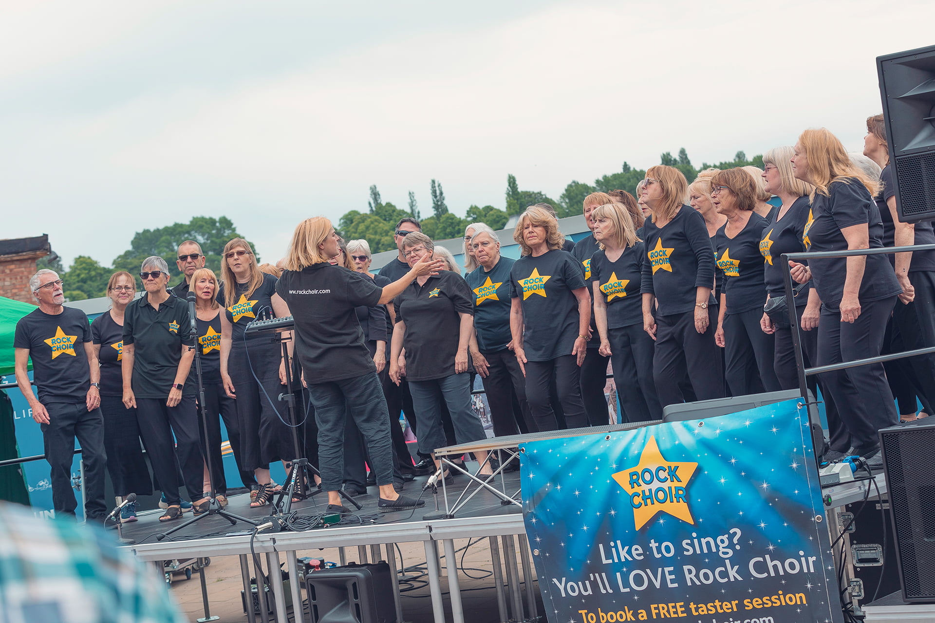 Rock Choir performing at the Revive Festival