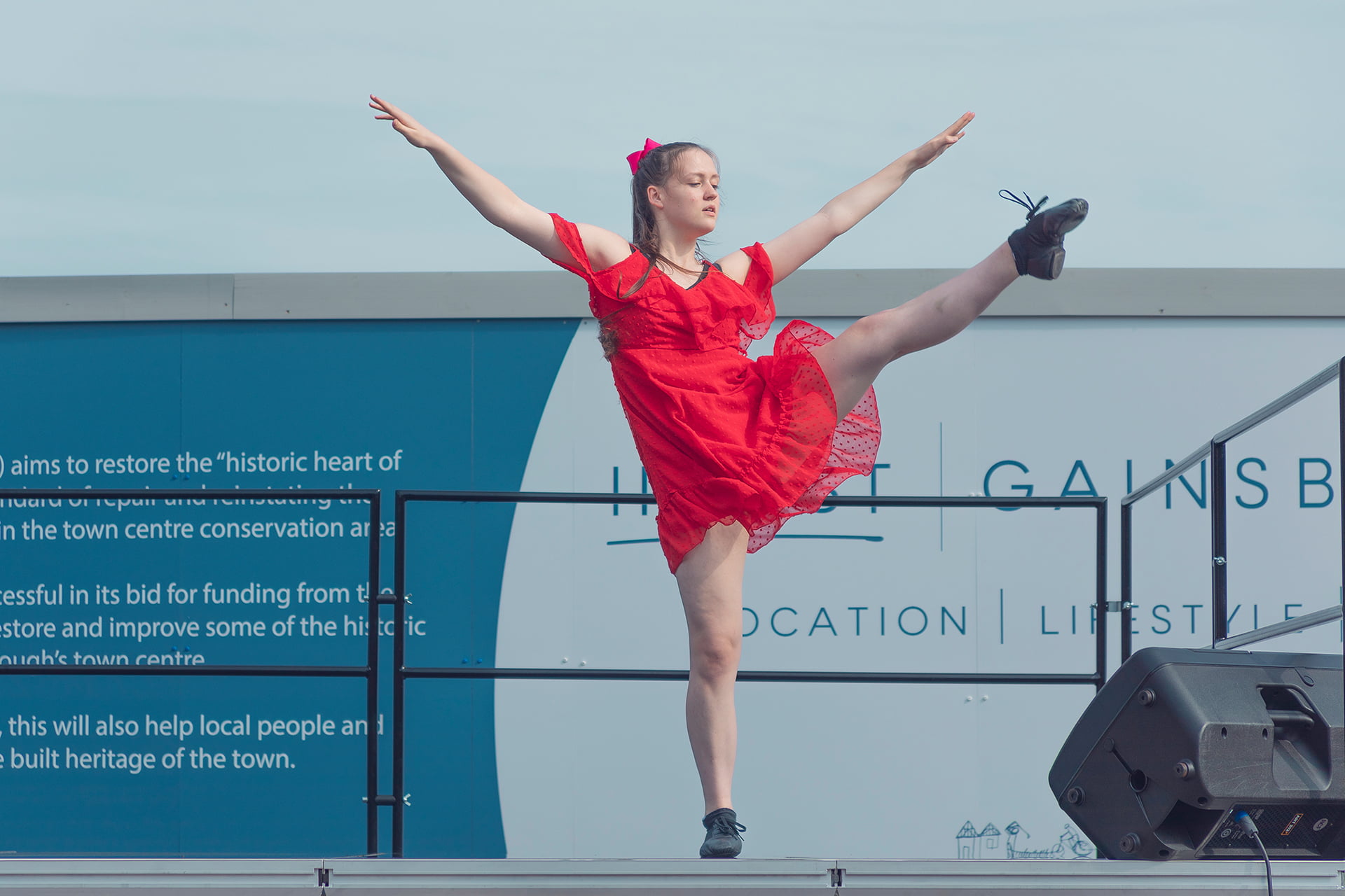 A ballet dancer performing at the Revive Festival
