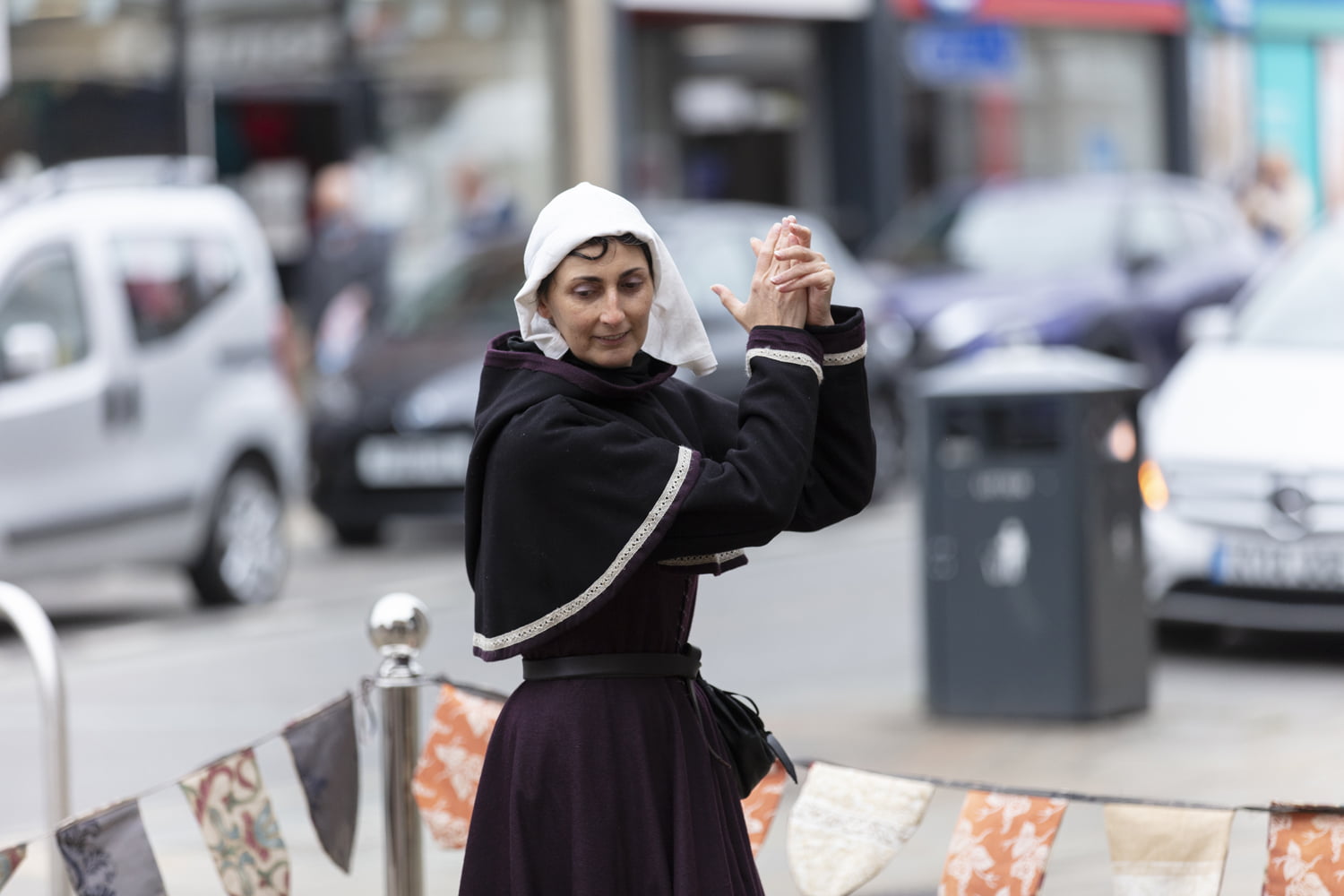 Woman in period costume at the Merry Old Market