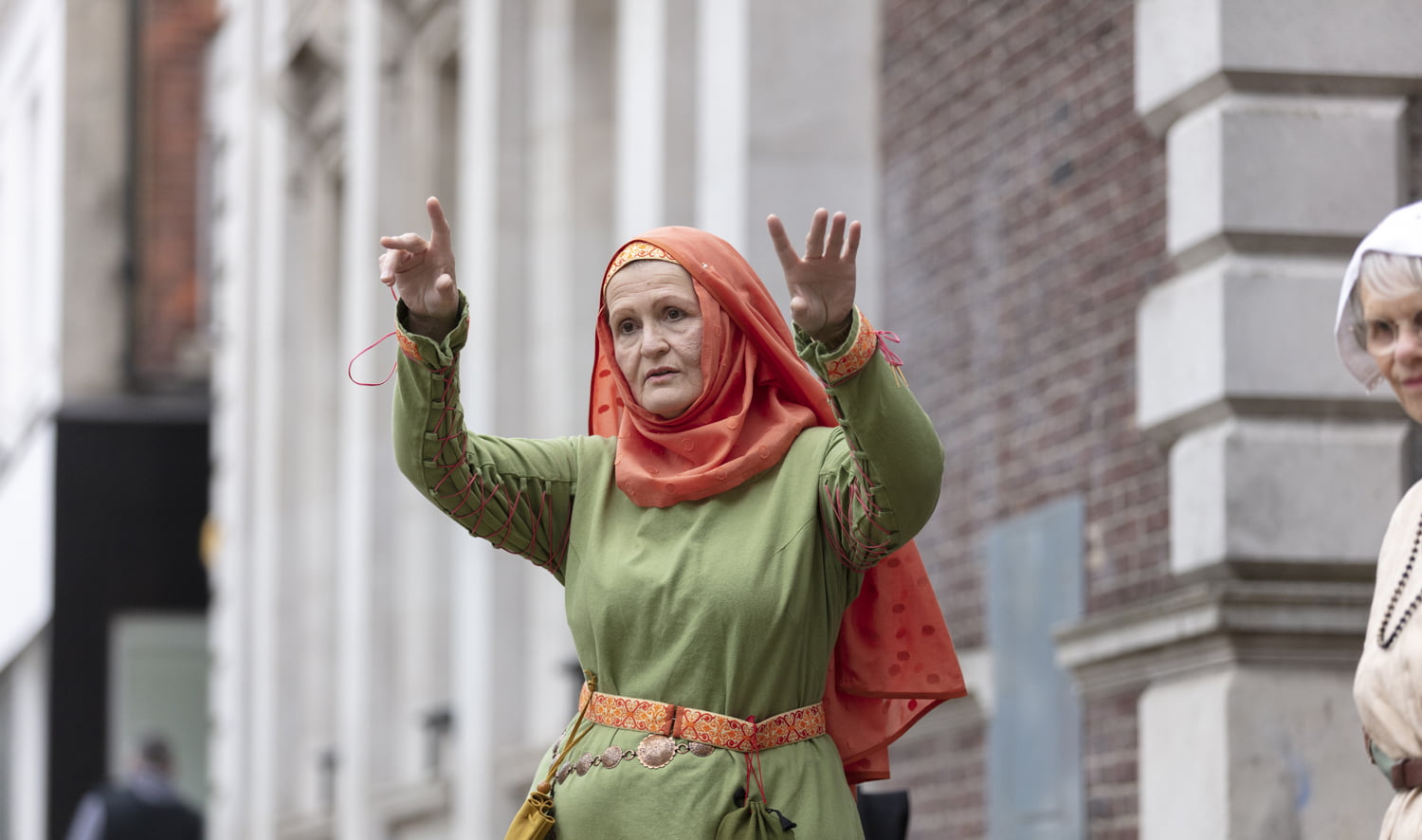 Woman in period costume at the Merry Old Market