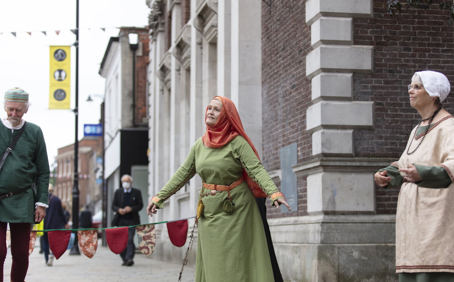 Woman in period costume at the Merry Old Market