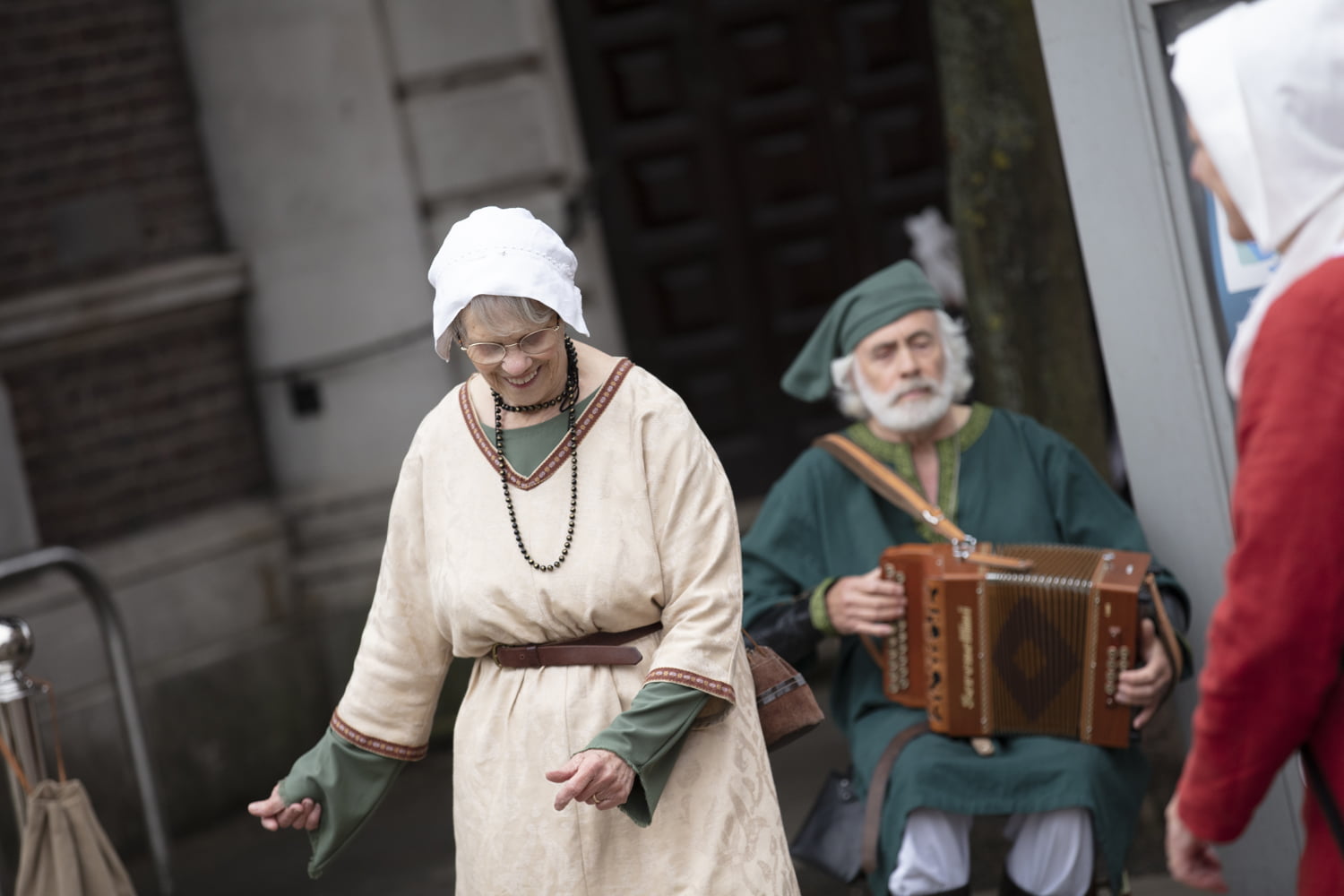 Woman in period costume at the Merry Old Market