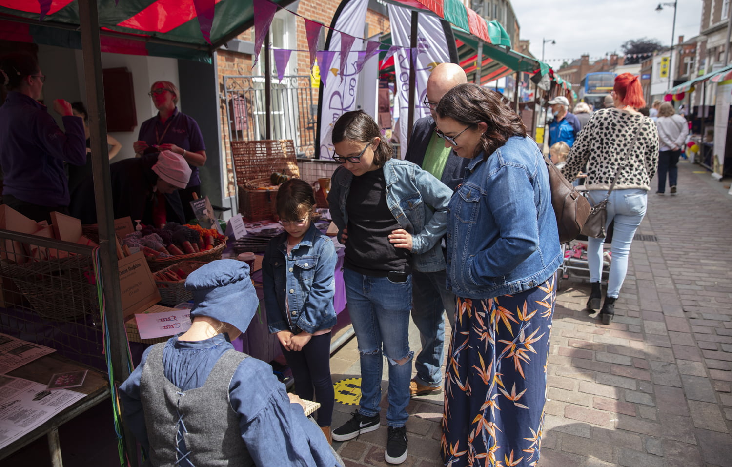 Market stalls at the Merry Old Market