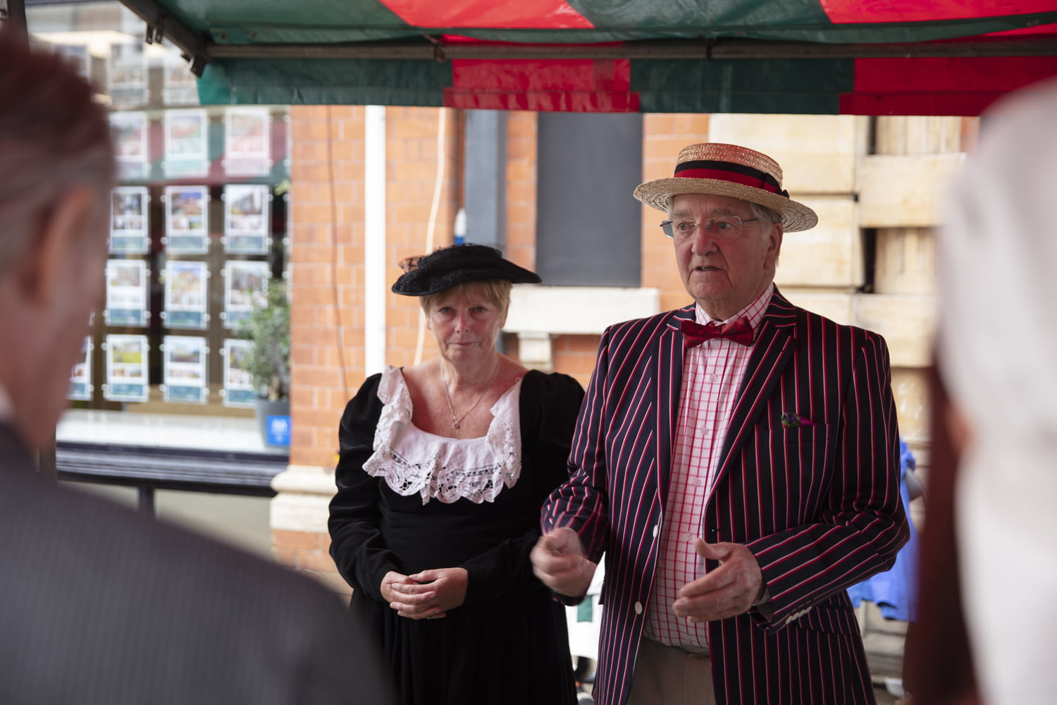 A man and woman in period costume