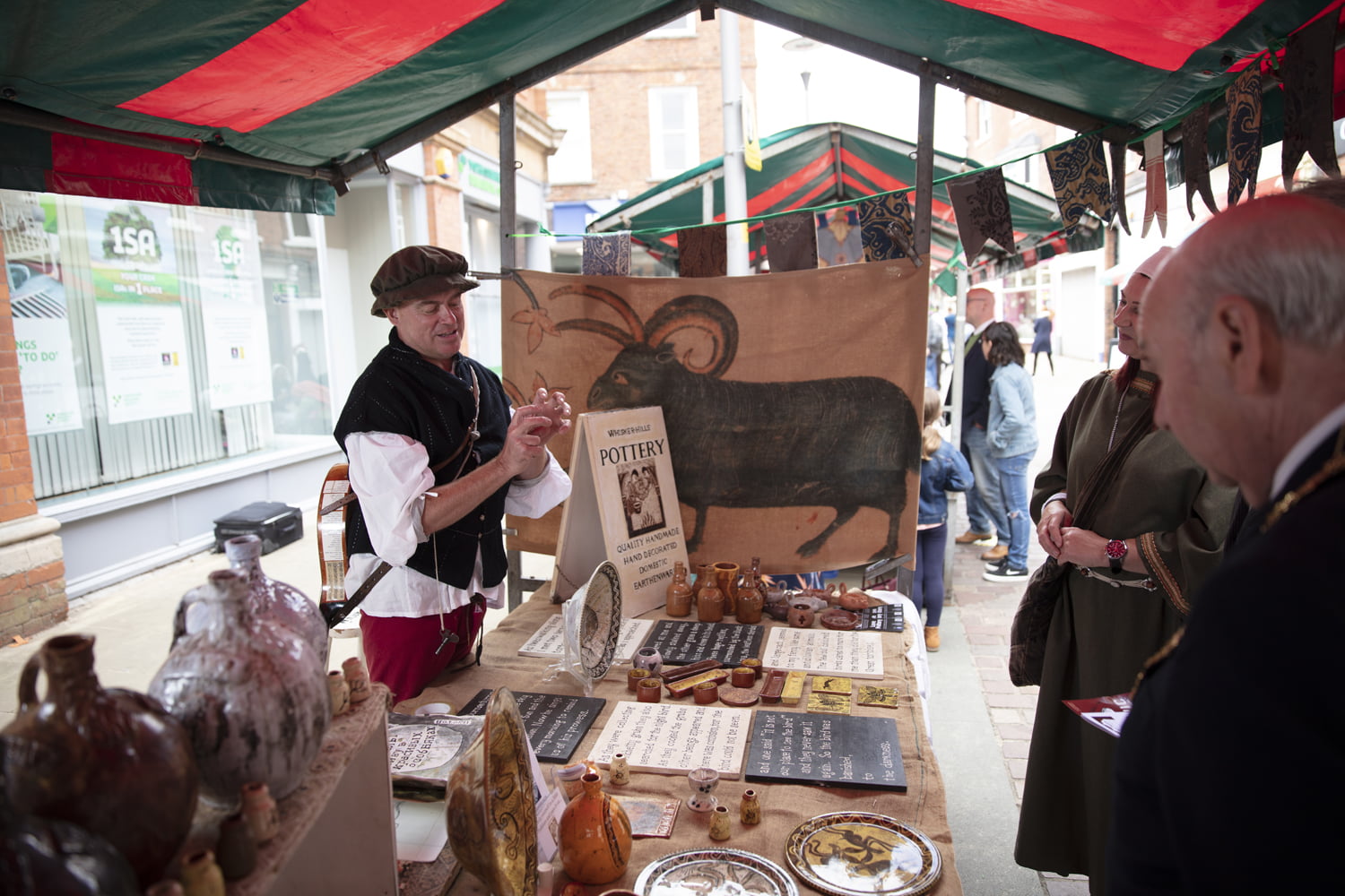 Market stalls at the Merry Old Market