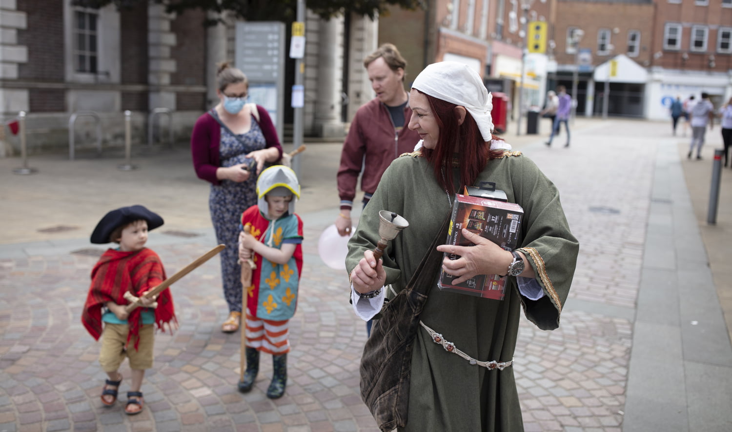 People in period costume.