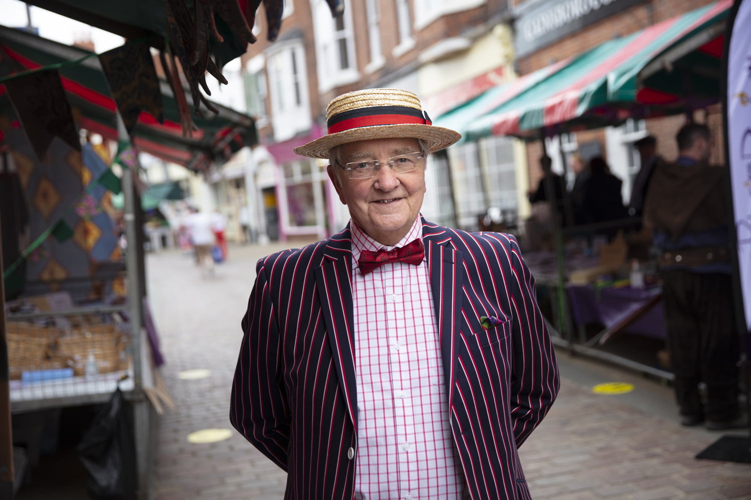 Man standing in Lord Street at Merry Olde Market