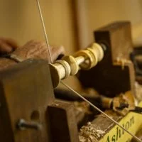 Pole lathe turning at Heritage Skills Fair