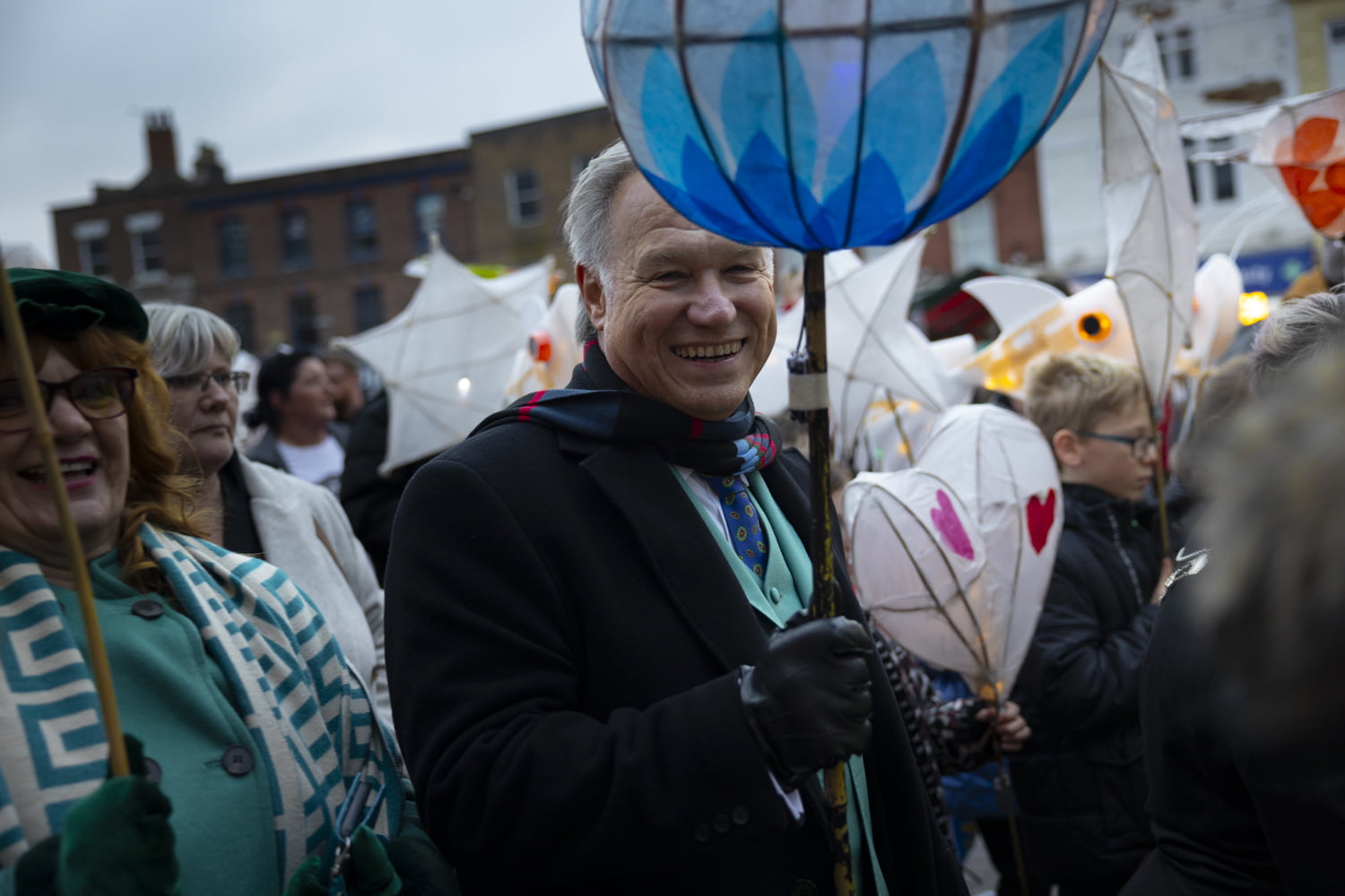 Chief Executive of WLDC, Ian Knowles attending the Illuminate 2024 parade.