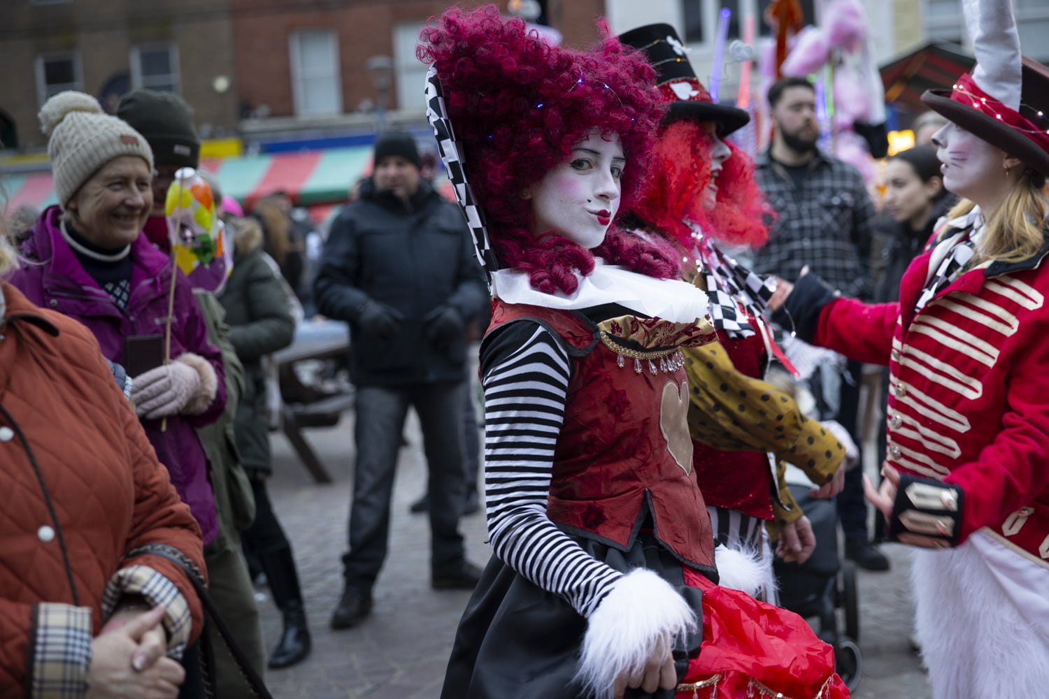 The Queen of Hearts taking part in the Illuminate 2024 parade.