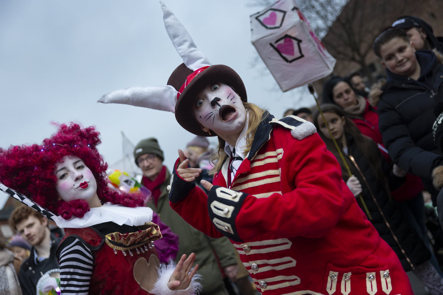 The White Rabbit taking part in the Illuminate 2024 parade.