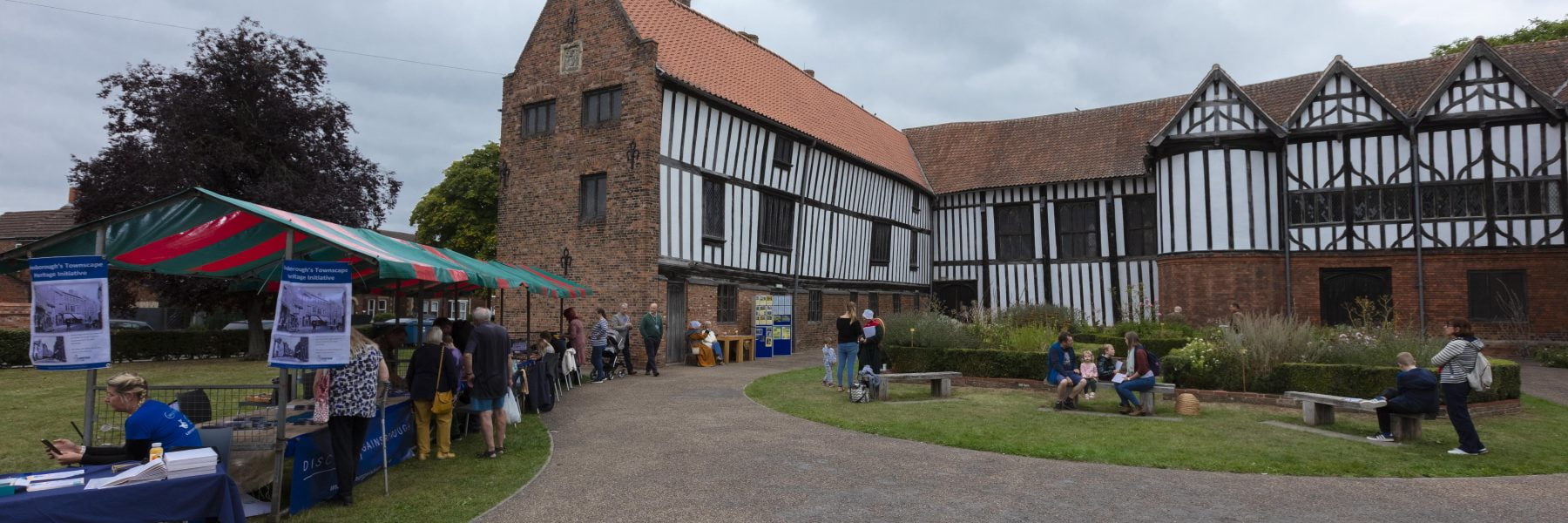 View of Big Draw event outside Gainsborough Old Hall.