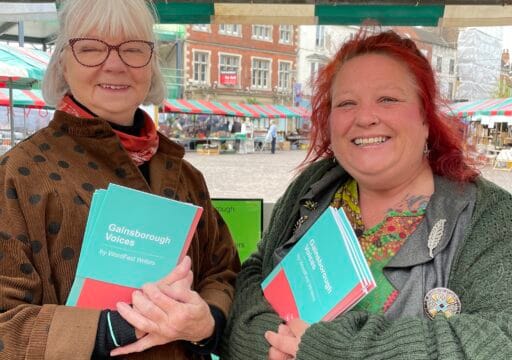 Gains Voices Gill Blow and writer Sarah Garden
