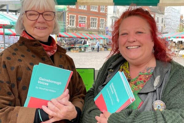Gains Voices Gill Blow and writer Sarah Garden