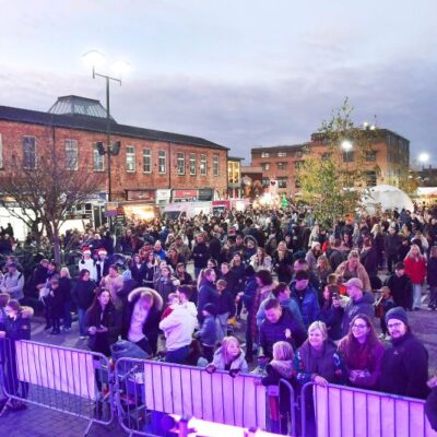 Christmas Lights Switch on at Marshall's Yard